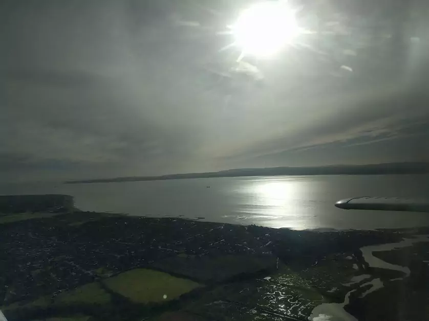 The Solent with the River Meon in the bottom right